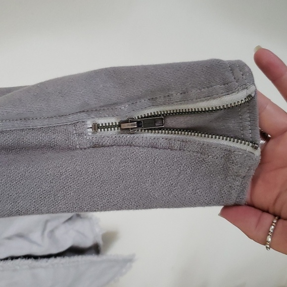 Free People Gray Drippy Linen Asymmetrical Snap Jacket with Hood oversiz… - Picture 5 of 10